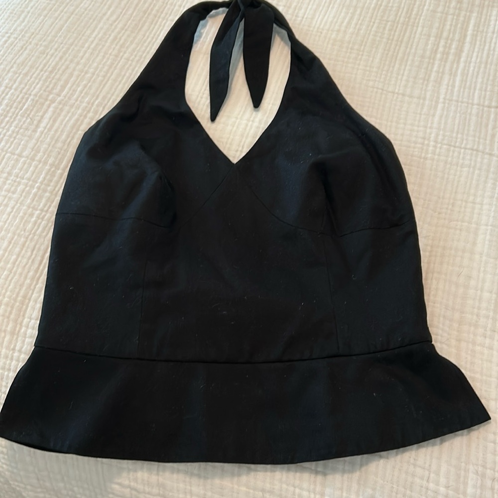 Etcetera cotton lined halter top.